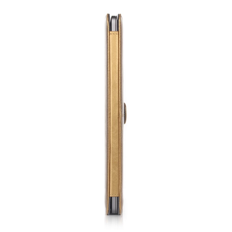 Crazy Horse Leather Protective Shell for MacBook 12-inch with Retina Display(2015) - Gold-4