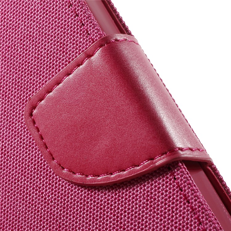 MERCURY GOOSPERY Canvas Diary Leather Cover for iPhone 4s / 4 with Stand - Rose-8