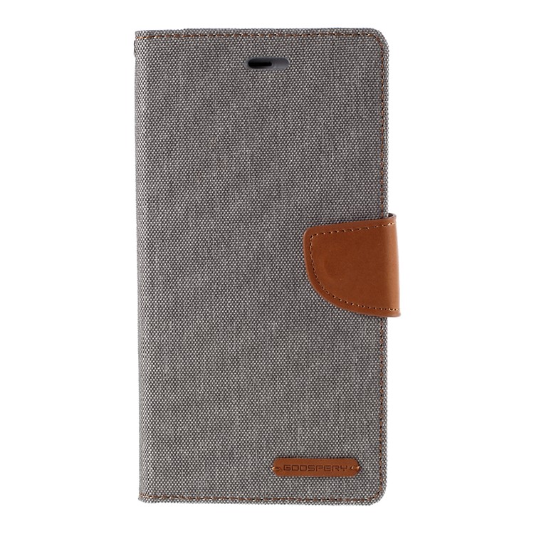 MERCURY GOOSPERY Canvas Diary Leather Case for iPhone 6s Plus / 6 Plus Plus with Stand - Grey-3