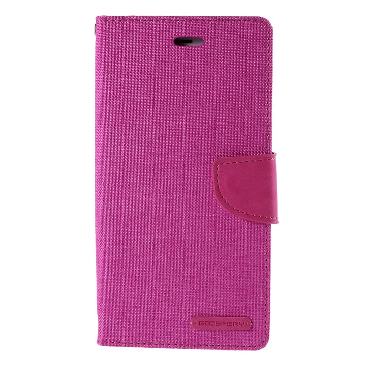 MERCURY GOOSPERY Canvas Diary Leather Case for iPhone 6s Plus / 6 Plus Plus with Stand - Rose-3
