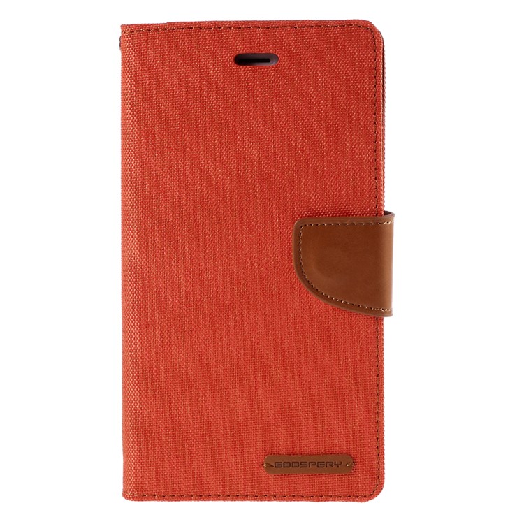 MERCURY GOOSPERY Canvas Diary Leather Case for iPhone 6s Plus / 6 Plus Plus with Stand - Orange-3