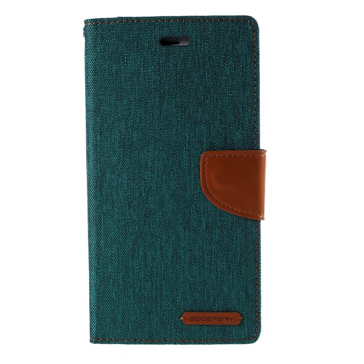 MERCURY GOOSPERY Canvas Diary Leather Case for iPhone 6s Plus / 6 Plus Plus with Stand - Green-3