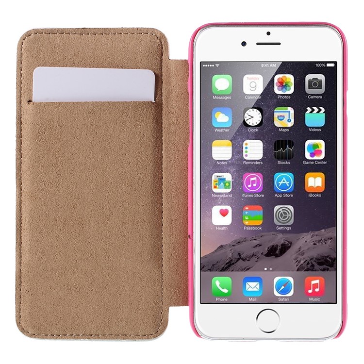 Queens Crown Grid Pattern Leather Cover for iPhone 6s 6 4.7 inch - White-5