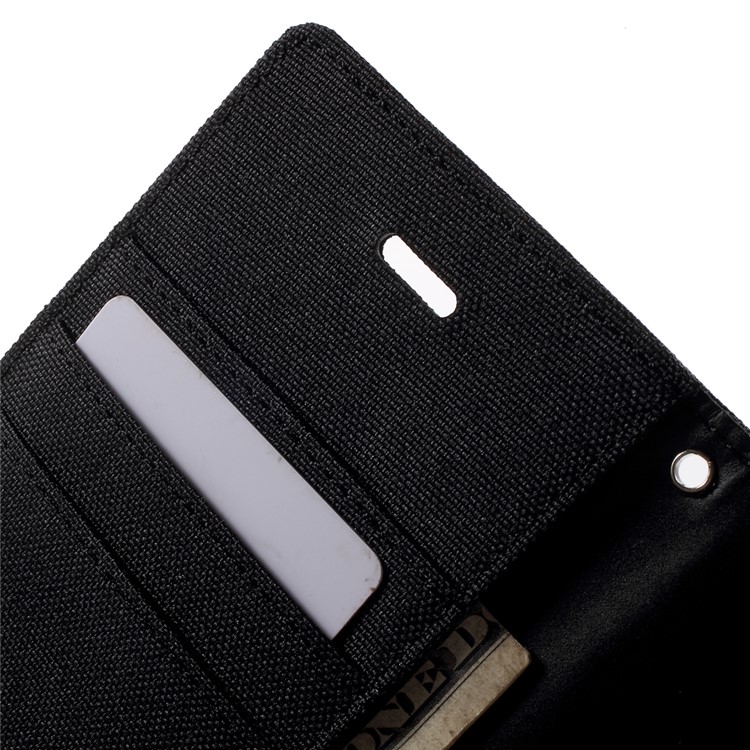 MERCURY GOOSPERY Canvas Wallet Leather Case for iPhone 6s / 6 4.7 inch - Black-6
