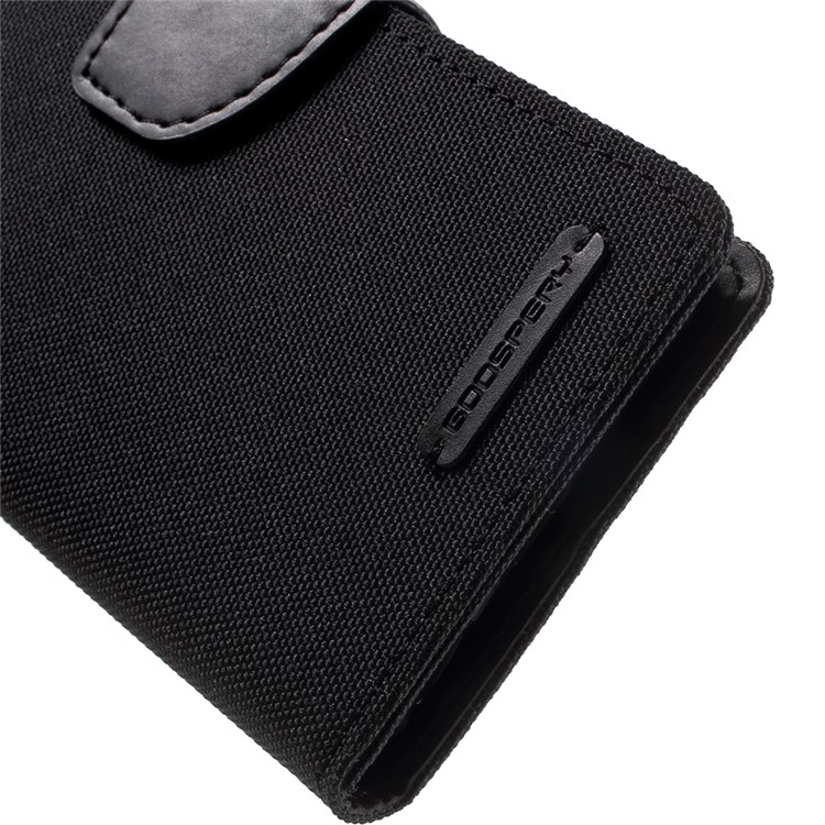 MERCURY GOOSPERY Canvas Wallet Leather Case for iPhone 6s / 6 4.7 inch - Black-8