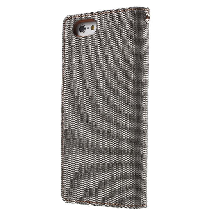 MERCURY GOOSPERY Canvas Wallet Leather Cover for iPhone 6s / 6 4.7 inch - Grey-2