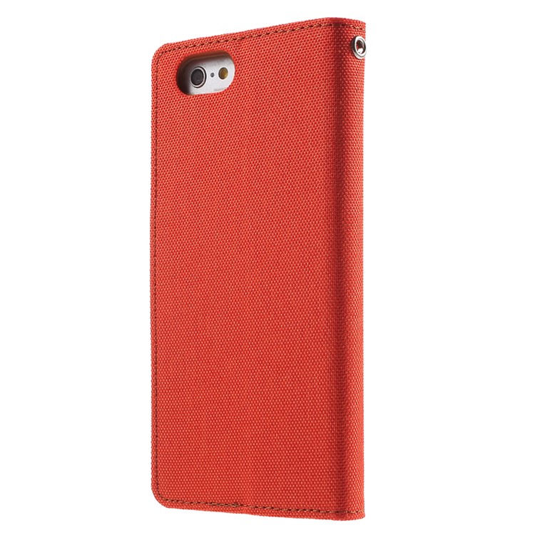 MERCURY GOOSPERY Canvas PU Leather Phone Cover for iPhone 6s / 6 4.7 inch - Orange-2