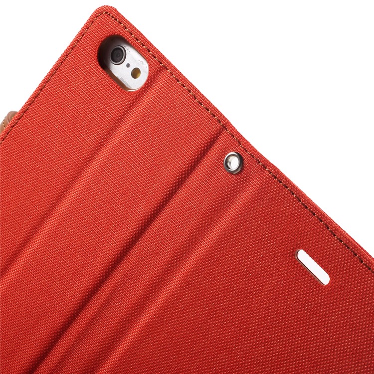 MERCURY GOOSPERY Canvas PU Leather Phone Cover for iPhone 6s / 6 4.7 inch - Orange-6