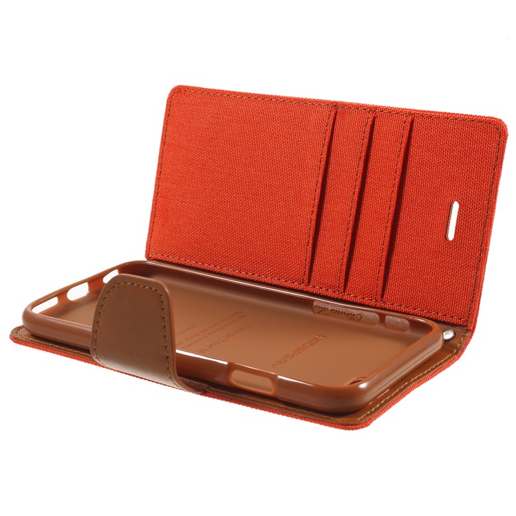 MERCURY GOOSPERY Canvas PU Leather Phone Cover for iPhone 6s / 6 4.7 inch - Orange-9