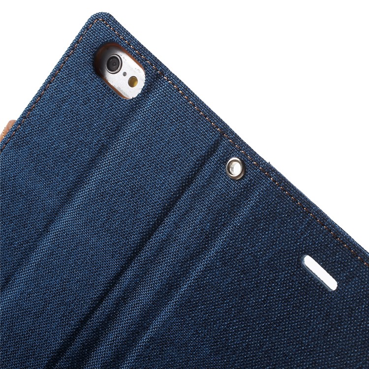 MERCURY GOOSPERY Canvas PU Leather Phone Case for iPhone 6s / 6 4.7 inch - Blue-6