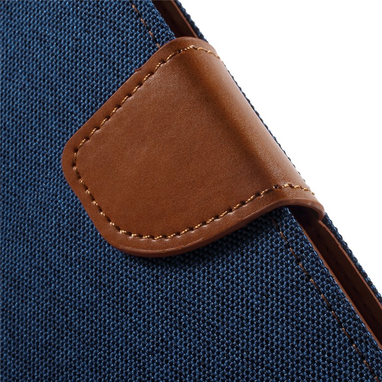 MERCURY GOOSPERY Canvas PU Leather Phone Case for iPhone 6s / 6 4.7 inch - Blue-7