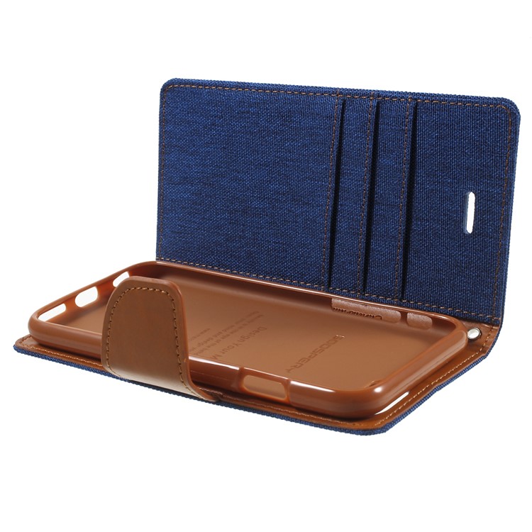 MERCURY GOOSPERY Canvas PU Leather Phone Case for iPhone 6s / 6 4.7 inch - Blue-9