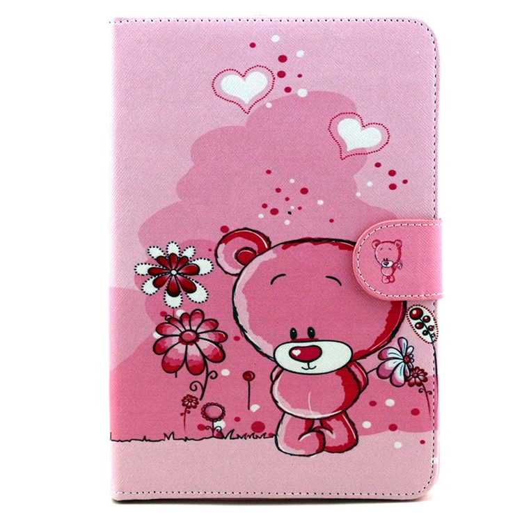 Patterned Wallet Leather Stand Shell for iPad Mini 3 / 2 / 1 - Adorable Bear-1