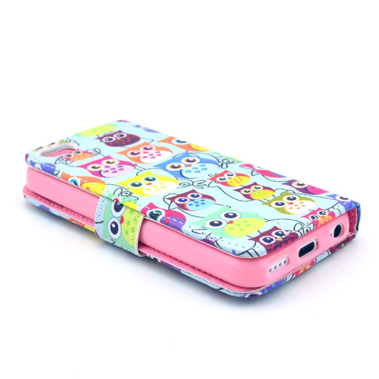 Flip Leather Protective Shell for iPhone 5c - Multiple Owls-4