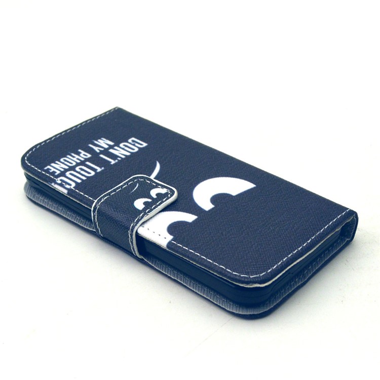 Flip Leather Protective Case for iPhone 5c - Angry Face and Quote-3