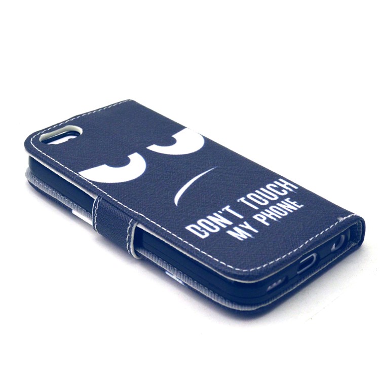 Flip Leather Protective Case for iPhone 5c - Angry Face and Quote-4
