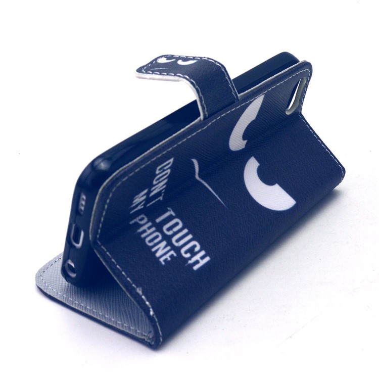 Flip Leather Protective Case for iPhone 5c - Angry Face and Quote-5