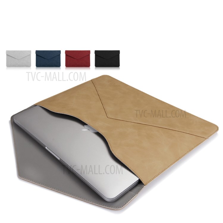 Envelope Style Leather Bag for Macbook Air / Pro 13.3 Inch with Retina Display - Khaki-10