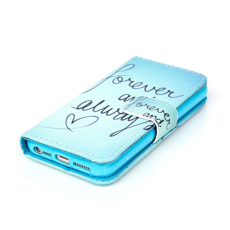 Horizontal Flip Wallet Leather Phone Cover for iPhone SE 5s 5 - Never and Always-4