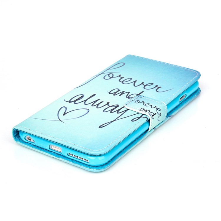 Magnetic Leather Stand Phone Case for iPhone 6s Plus / 6 Plus Plus - Forever and Always-4