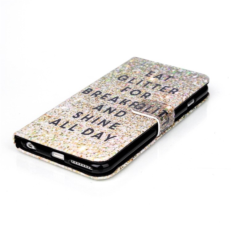 Magnetic Leather Stand Case for iPhone 6s Plus / 6 Plus Plus - Eat Glitter for Breakfast and Shine All Day-4
