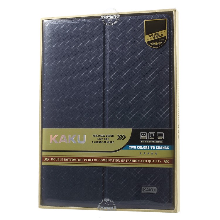 KAKUSIGA Variable Series Color-changeable Leather Smart Case for iPad Air - Blue-14