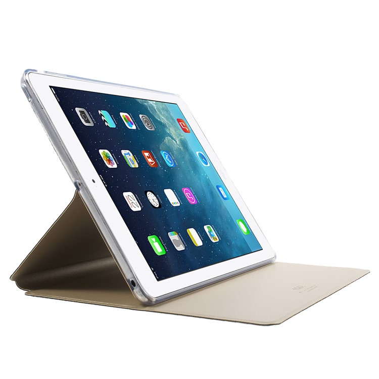KAKUSIGA Variable Series Color-changeable Leather Smart Case for iPad Air - Blue-4