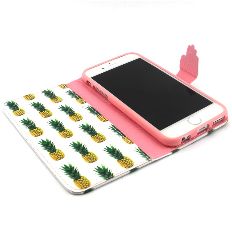 Pineapples Pattern Wallet Stand Leather Phone Case for iPhone 6 / 6s 4.7 inch-4