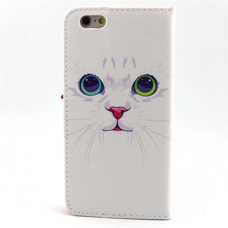 Cat with Red Nose Flip Wallet Stand Leather Shell for iPhone 6 / 6s 4.7 inch-2