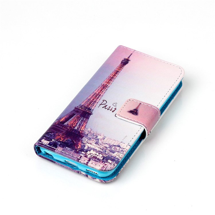 Wallet Leather Stand Case Cover for iPod Touch 5 - Paris Eiffel Tower-3