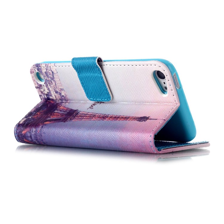 Wallet Leather Stand Case Cover for iPod Touch 5 - Paris Eiffel Tower-5