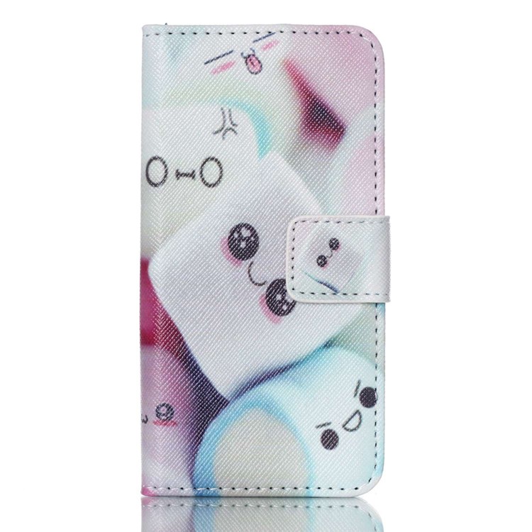Wallet Leather Stand Cover Case for iPod Touch 5 - Cute Dessert-1