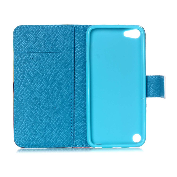 Wallet Leather Stand Cover Case for iPod Touch 5 - Cute Dessert-3