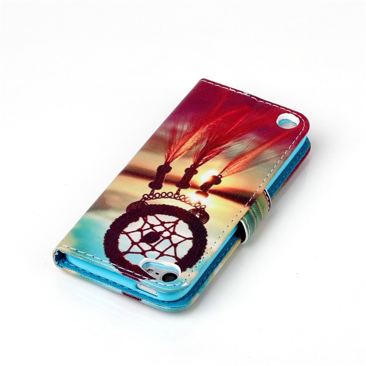 PU Leather Card Holder Case for iPod Touch 5 - Dream Catcher-4