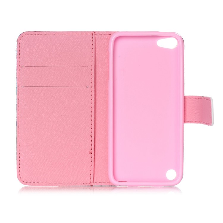 Magnetic Leather Stand Case for iPod Touch 5 - Henna Lotus-3