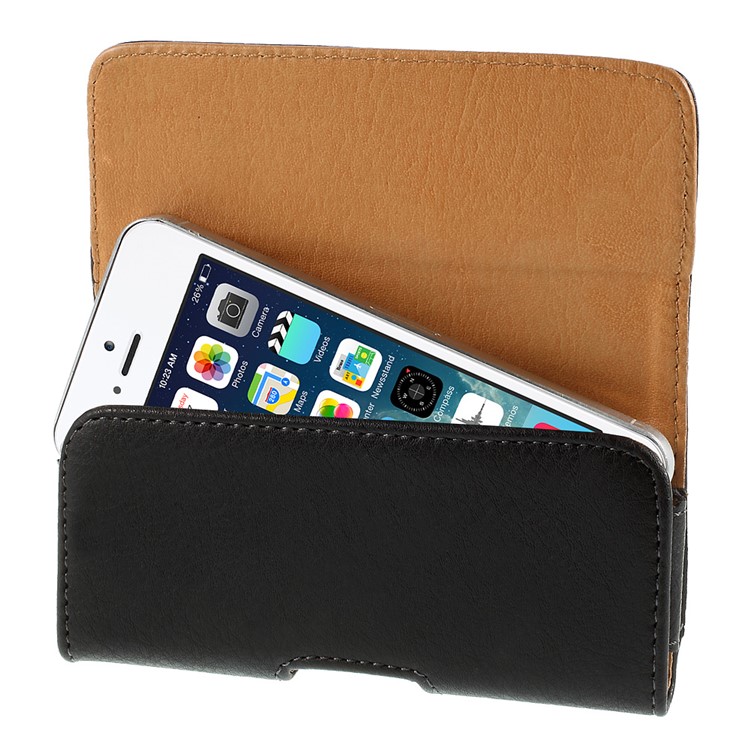 Litchi Grain Magnetic Leather Pouch Cover Holster for iPhone SE 5s 5 5c, Size: 127 x 60 x 12mm-2