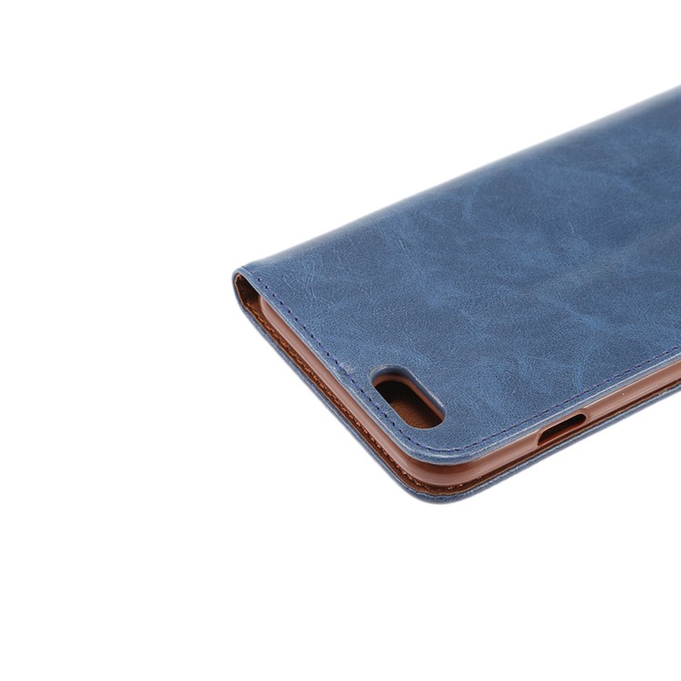 Magnetic Crazy Horse Leather Protective Case for iPhone 6s / 6 4.7 inch with Stand - Blue-11