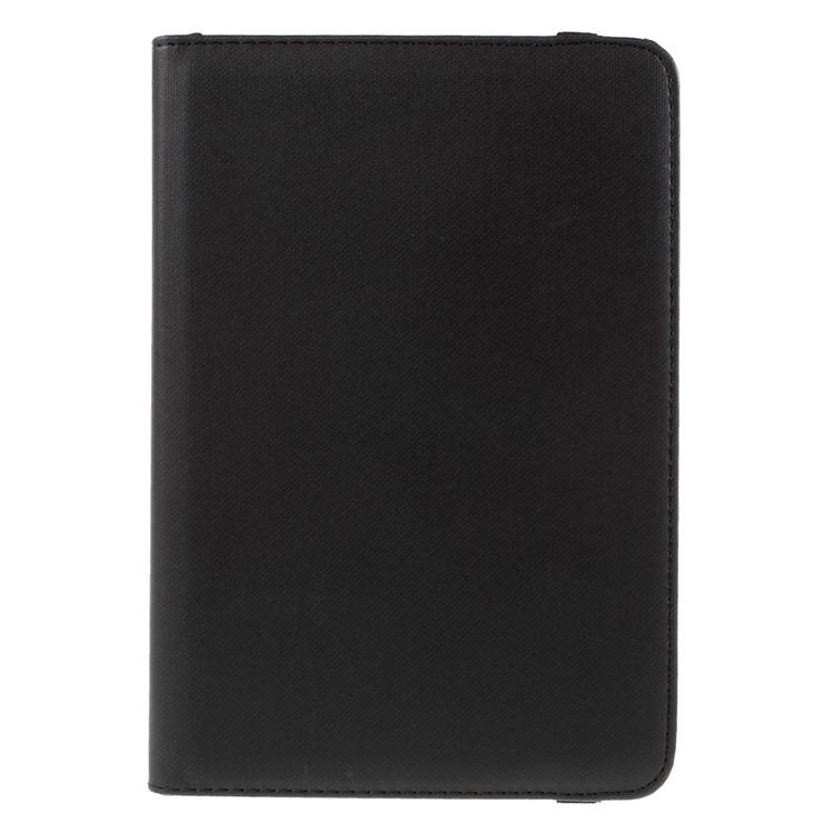 Cloth Skin Smart Leather Case with Swivel Stand for iPad Mini 4 - Black-2