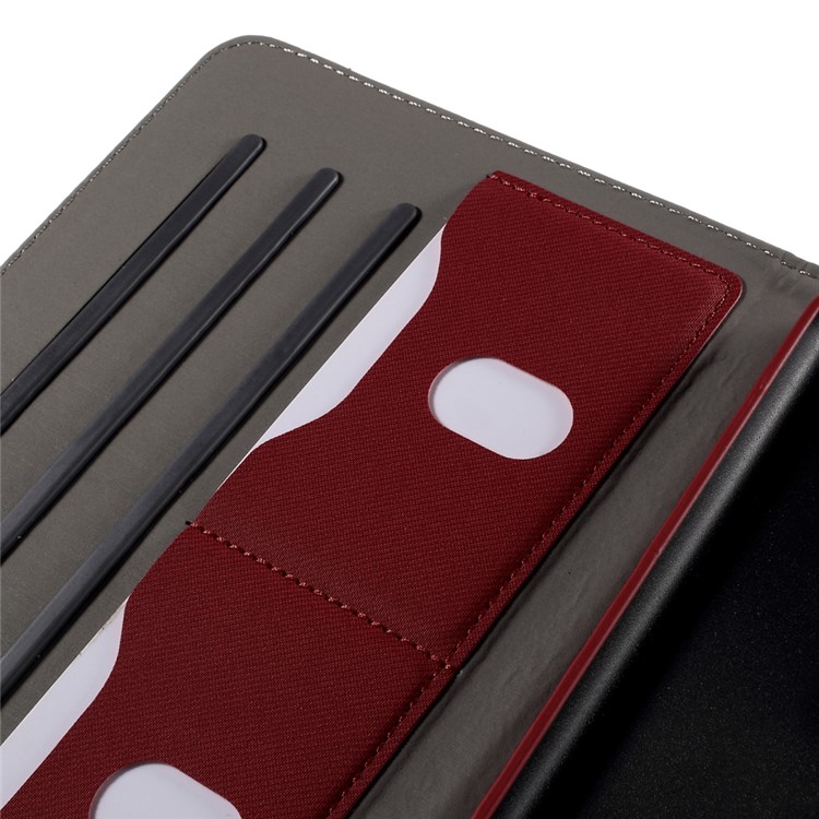 Cloth Skin Rotary Stand Leather Cover for iPad Mini 4 - Red-10