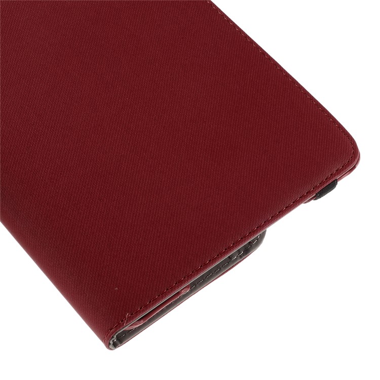 Cloth Skin Rotary Stand Leather Cover for iPad Mini 4 - Red-11