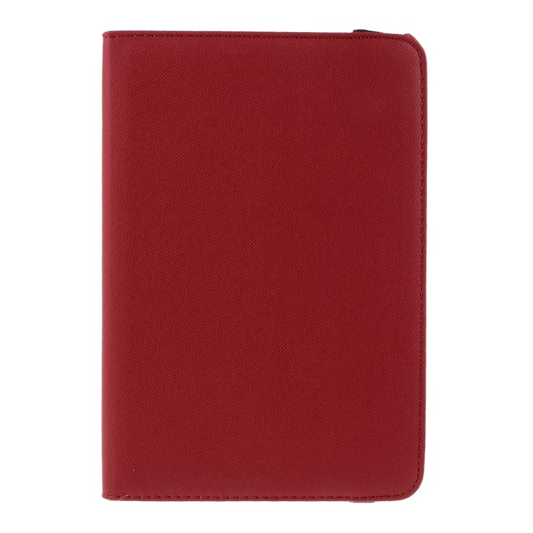 Cloth Skin Rotary Stand Leather Cover for iPad Mini 4 - Red-2