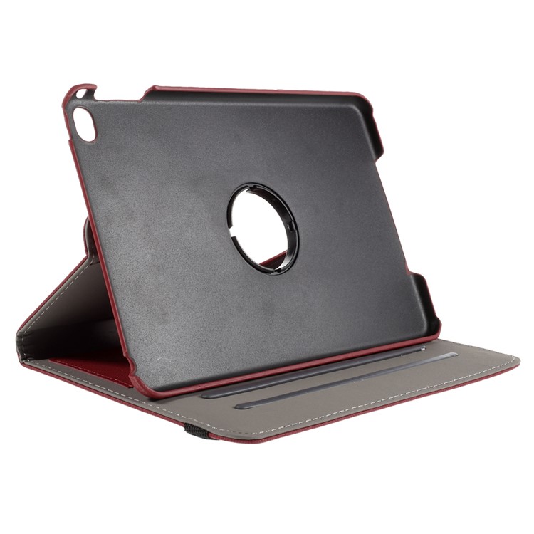 Cloth Skin Rotary Stand Leather Cover for iPad Mini 4 - Red-5