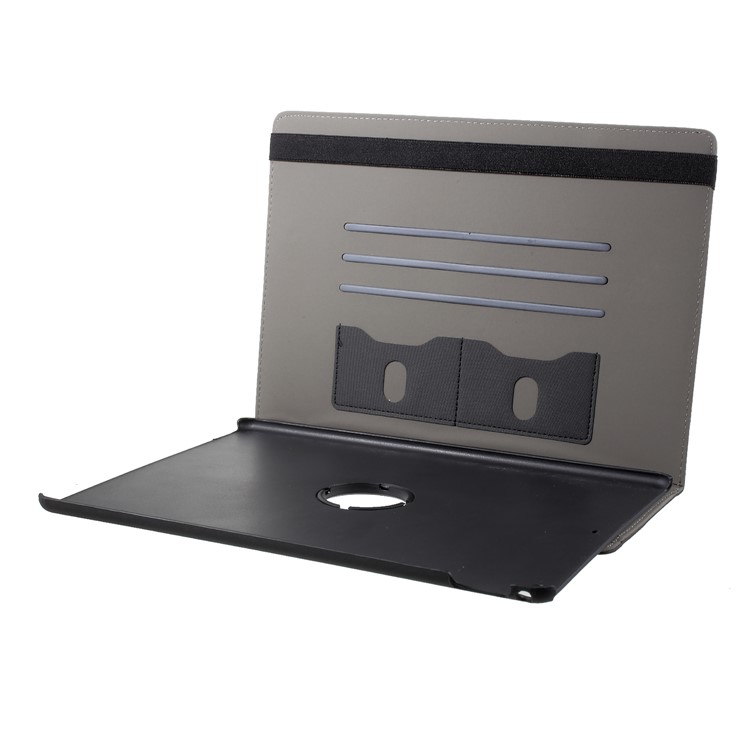 Cloth Skin Rotary Stand Smart Leather Case for iPad Pro 12.9 inch - Black-19