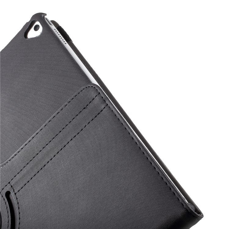 Cloth Skin Rotary Stand Smart Leather Case for iPad Pro 12.9 inch - Black-15