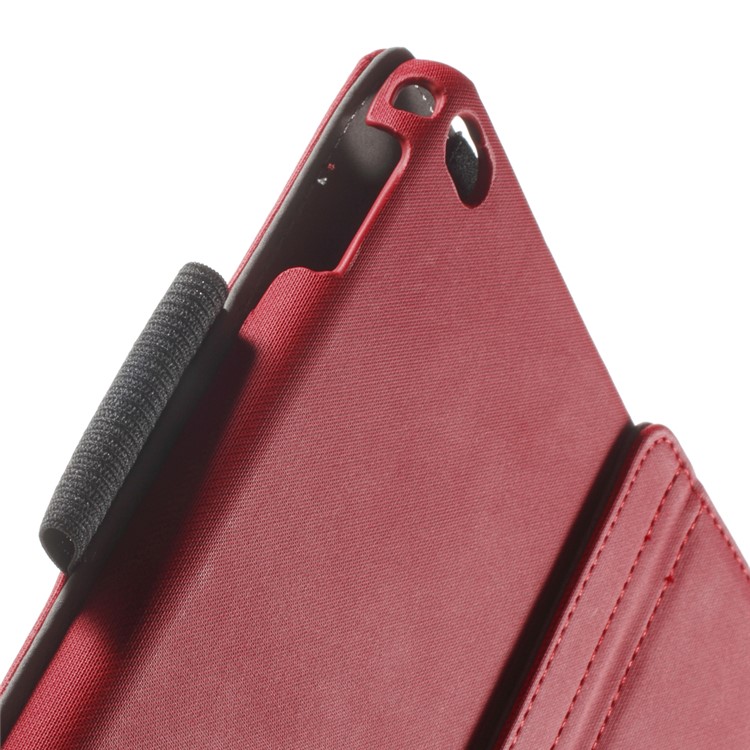 Cloth Skin Rotary Stand Smart Leather Cover for iPad Pro 12.9 inch - Red-10