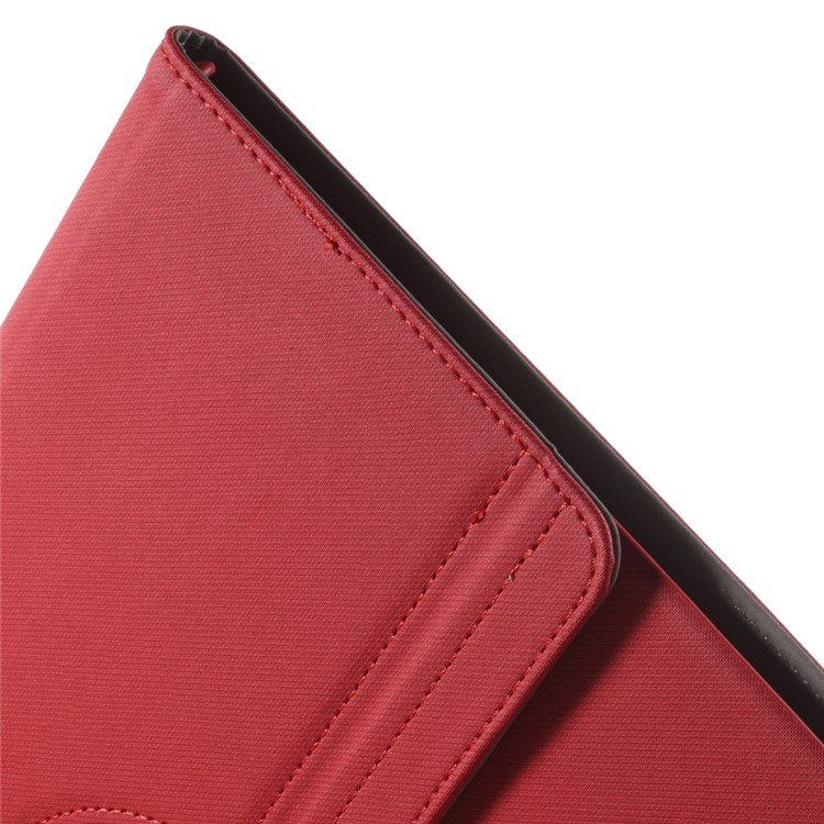 Cloth Skin Rotary Stand Smart Leather Cover for iPad Pro 12.9 inch - Red-11