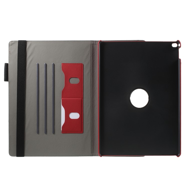Cloth Skin Rotary Stand Smart Leather Cover for iPad Pro 12.9 inch - Red-6