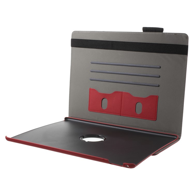 Cloth Skin Rotary Stand Smart Leather Cover for iPad Pro 12.9 inch - Red-7