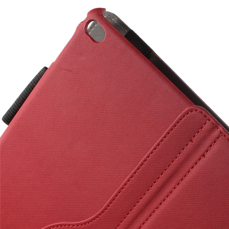 Cloth Skin Rotary Stand Smart Leather Cover for iPad Pro 12.9 inch - Red-9