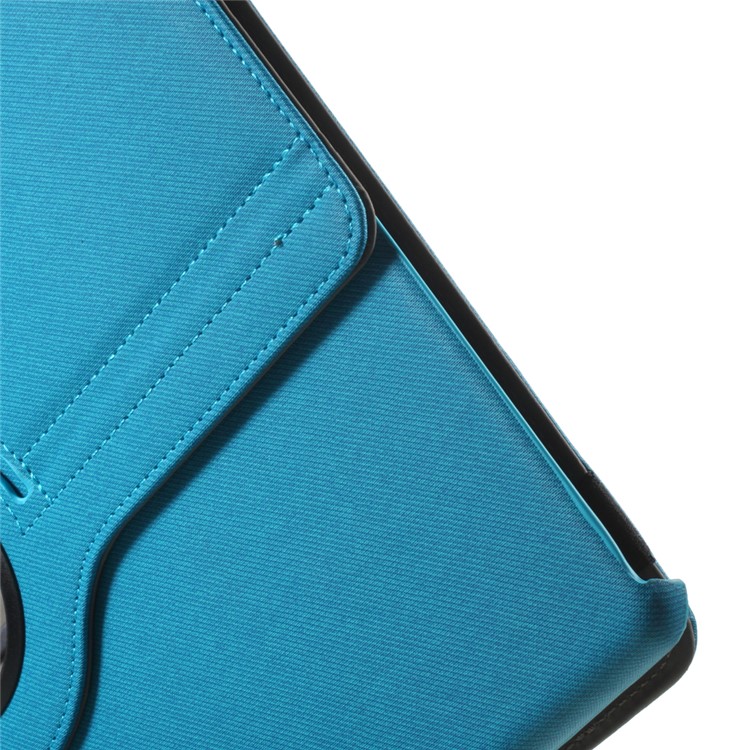 Cloth Skin Smart Leather Protective Case for iPad Pro 12.9 inch with Swivel Stand - Baby Blue-10